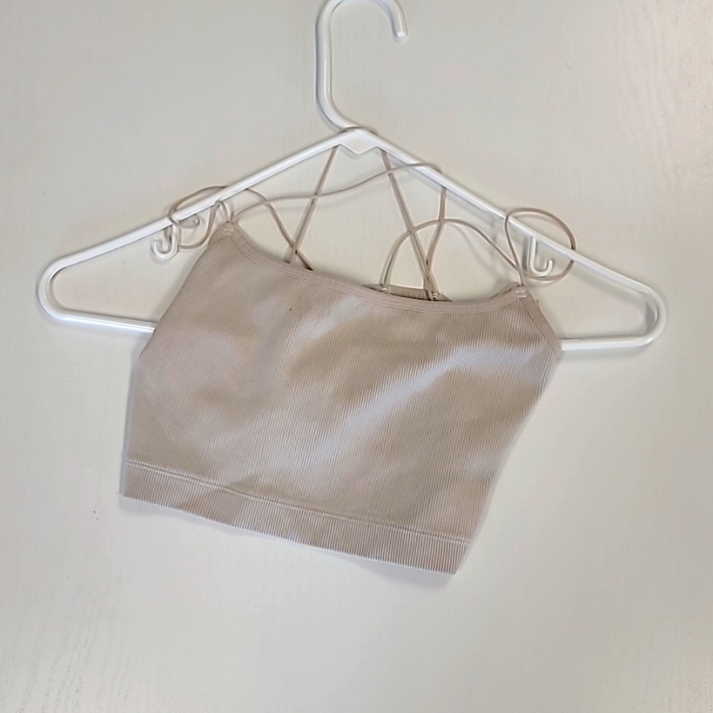Crossed back cropped top